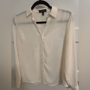 The Limited Ivory Patterned Blouse